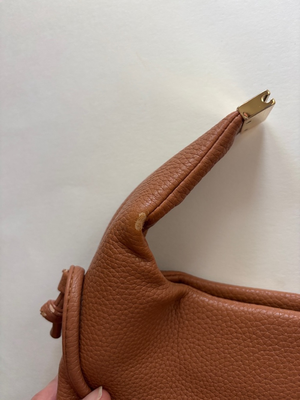 Polene Beri Brown Leather Crossbody Bag with Gold Hardware - Picture 6 of 8